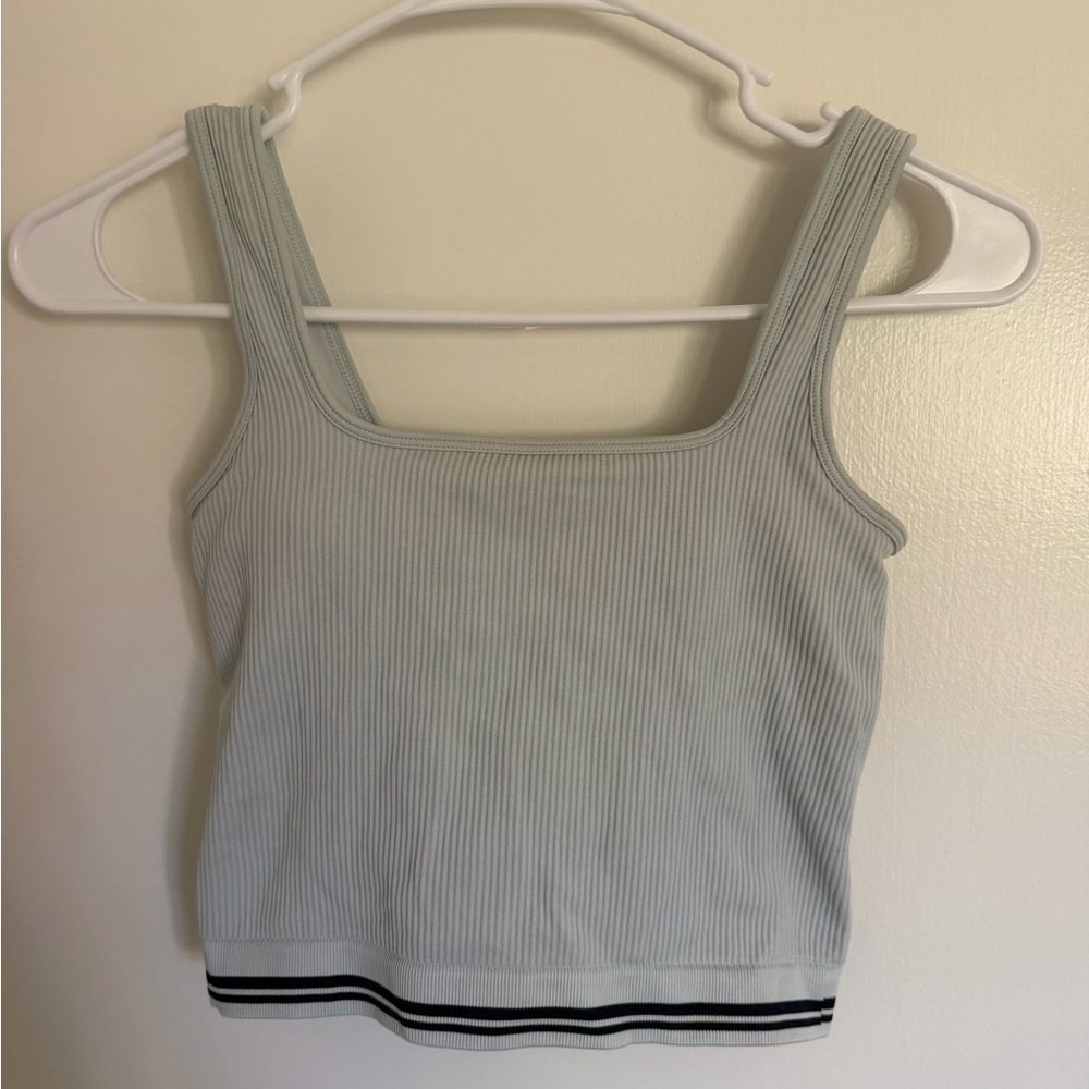 Wilson Women's Ribbed Tank Top - Light Gray Blue